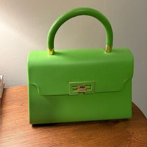 Vibrant Green Hand Bag- (Vintage)